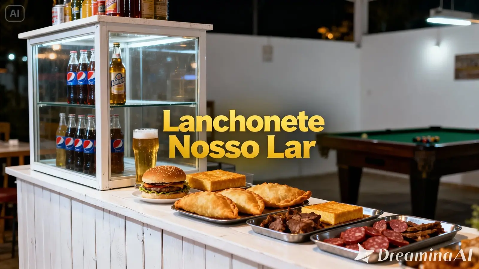 Balcão com salgados